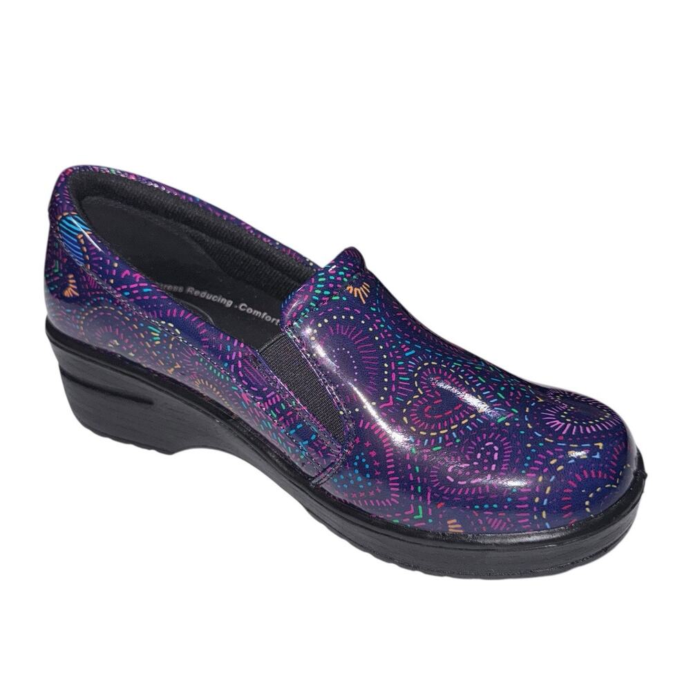 Easy Works By Easy Street Leeza Purple Slip-On Clog Women's Size 9.5 M